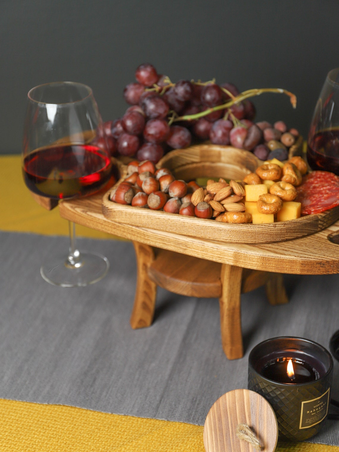 Handgefertigter Weintisch im Freien Tragbarer Weintisch | Etsy