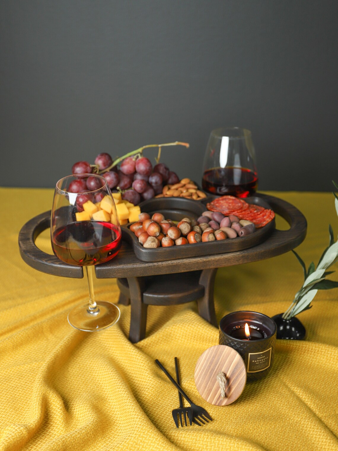 Handgefertigter Weintisch im Freien Tragbarer Weintisch | Etsy