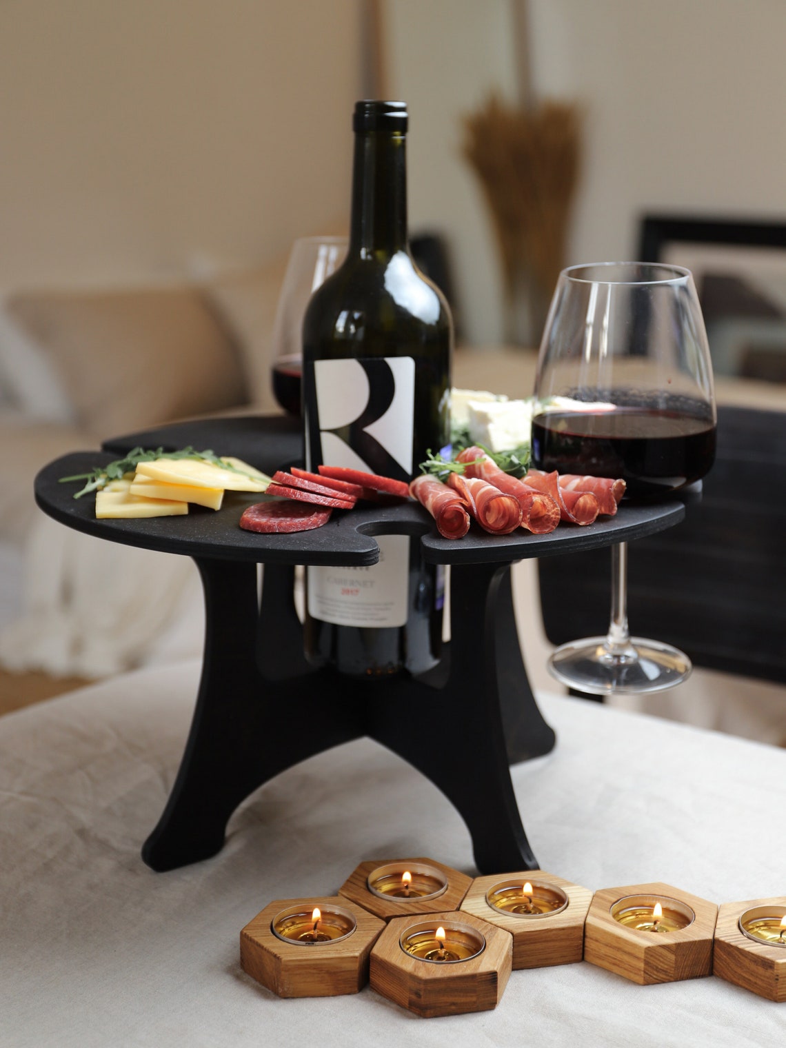 Handgefertigter Weintisch im Freien Tragbarer Weintisch | Etsy