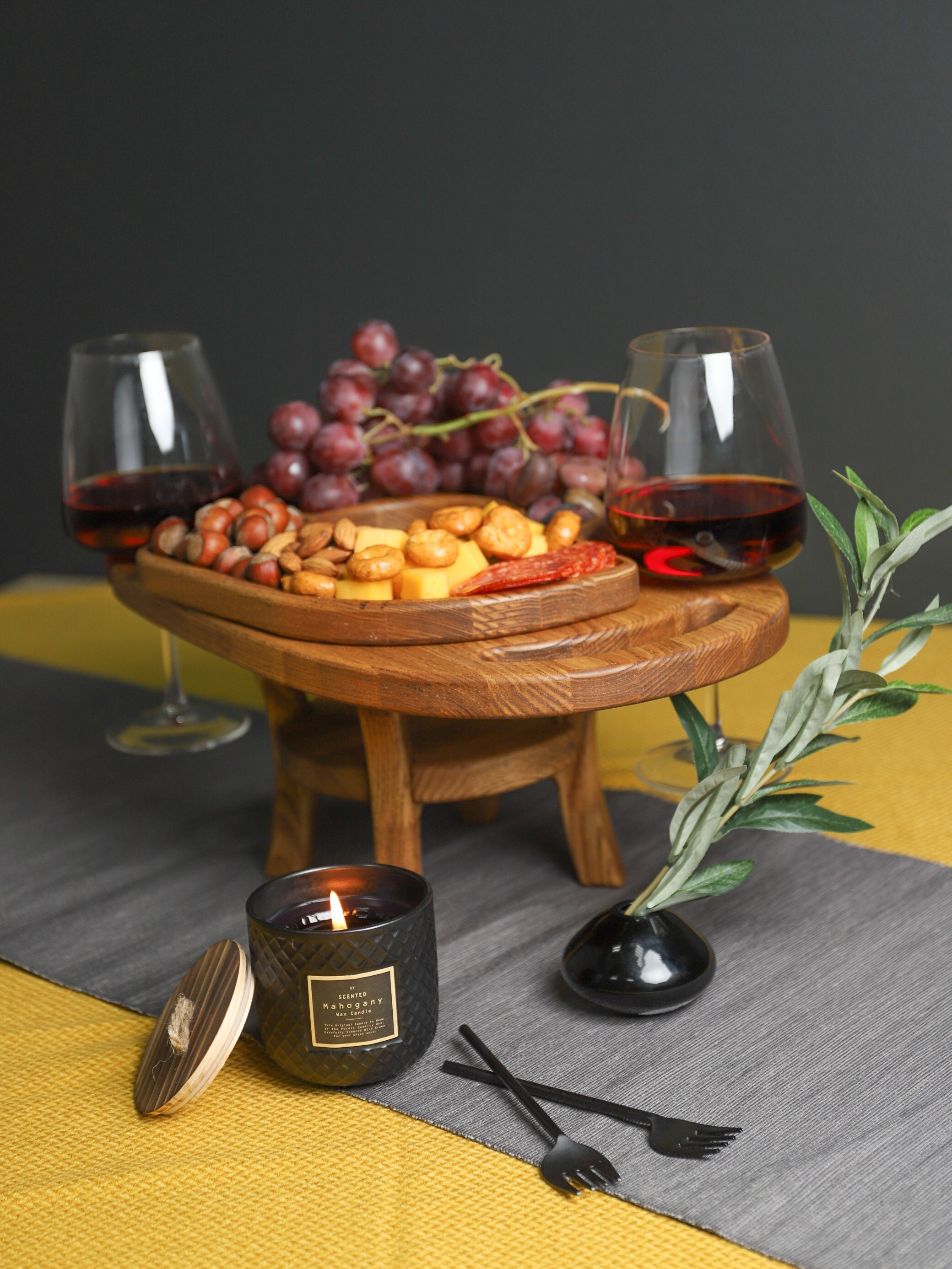 Handgefertigter Weintisch im Freien Tragbarer Weintisch | Etsy