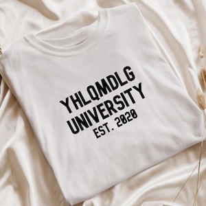 YHLQMDLG University Bad Bunny Inspired Short Sleeve Tee Shirt | Multiple Colors | Unisex | Music Artist, Merch, Yo Perreo Sola
