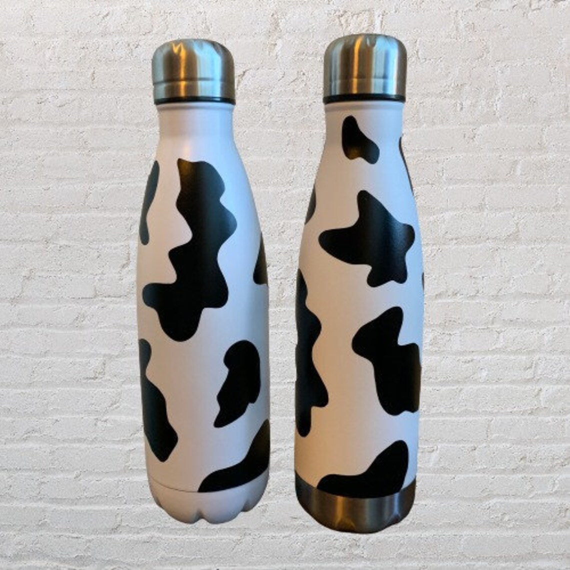 cow print gallon water bottle