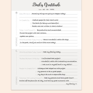 Daily Gratitude Journal, Morning and Night Routine, Gratitude Journal ...