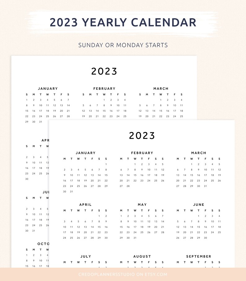 2023 Year Calendar Printable Year - Il 794xN.4486223607 4u0r