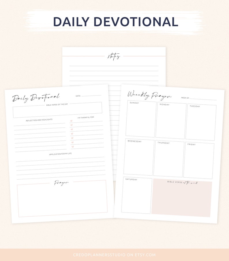 Daily Devotional Bible Study Devotional Printable Bible - Etsy