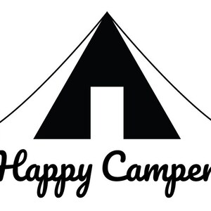 ハッピーキャンパーテント SVG ファイル - クリカットファイル - デジタルダウンロード