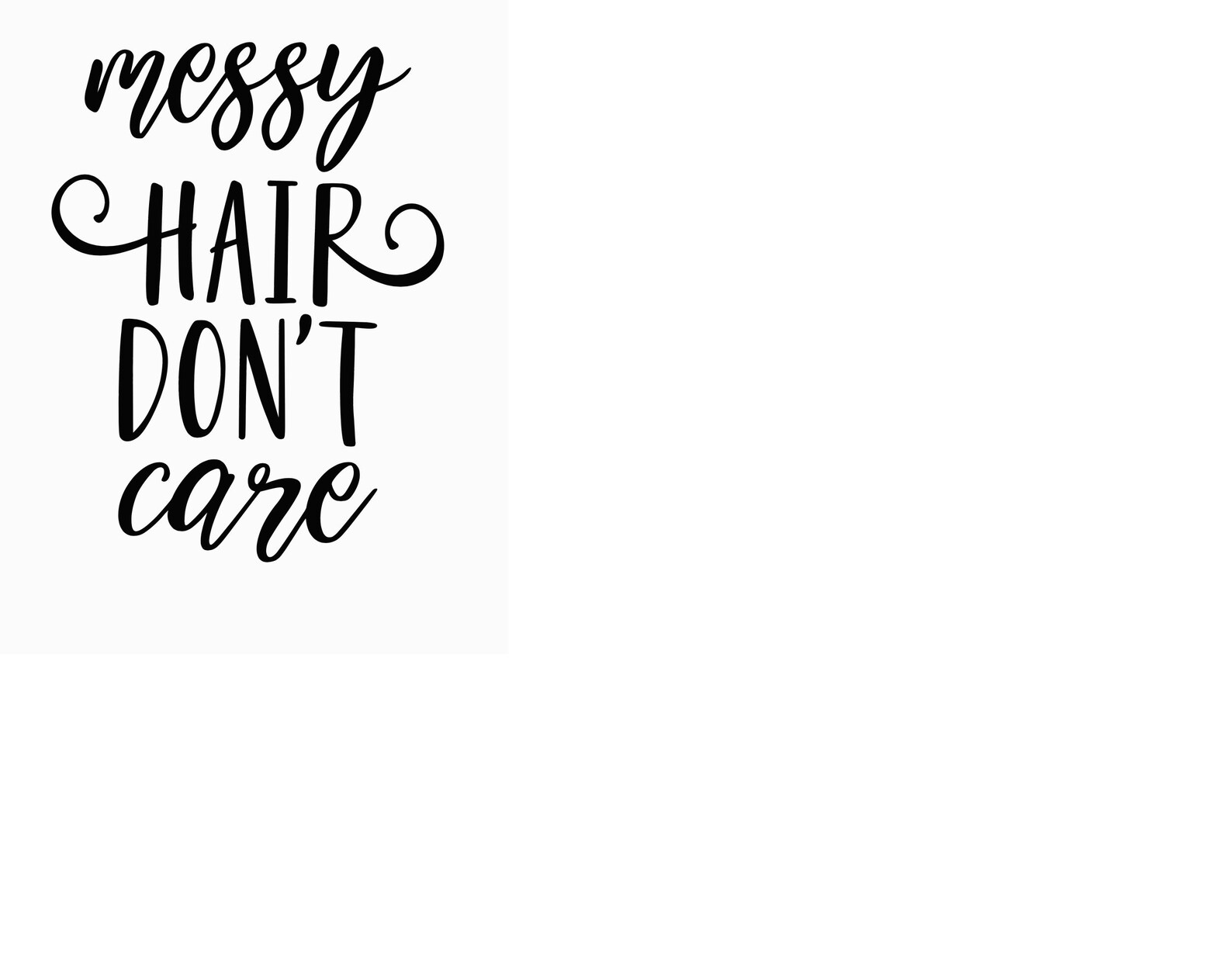 Messy Hair Don't Care Svg - Etsy