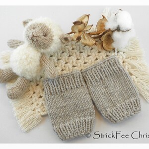 warm knitted baby pulse warmers 0 3 months Newborn 100% wool Merino, baby cuffs, gift for birth, baptism, arm cuffs, newborn beige