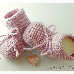 Knitted warm baby booties, baby shoes, baby booties, 100% wool (Merino) knitted shoes, gift for birth, christening, baby boy, baby girl image 9