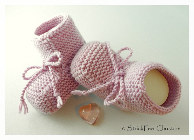 Knitted warm baby booties, baby shoes, baby booties, 100% wool (Merino) knitted shoes, gift for birth, christening, baby boy, baby girl image 9