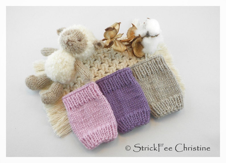 warm knitted baby pulse warmers 0 3 months Newborn 100% wool Merino, baby cuffs, gift for birth, baptism, arm cuffs, newborn image 1