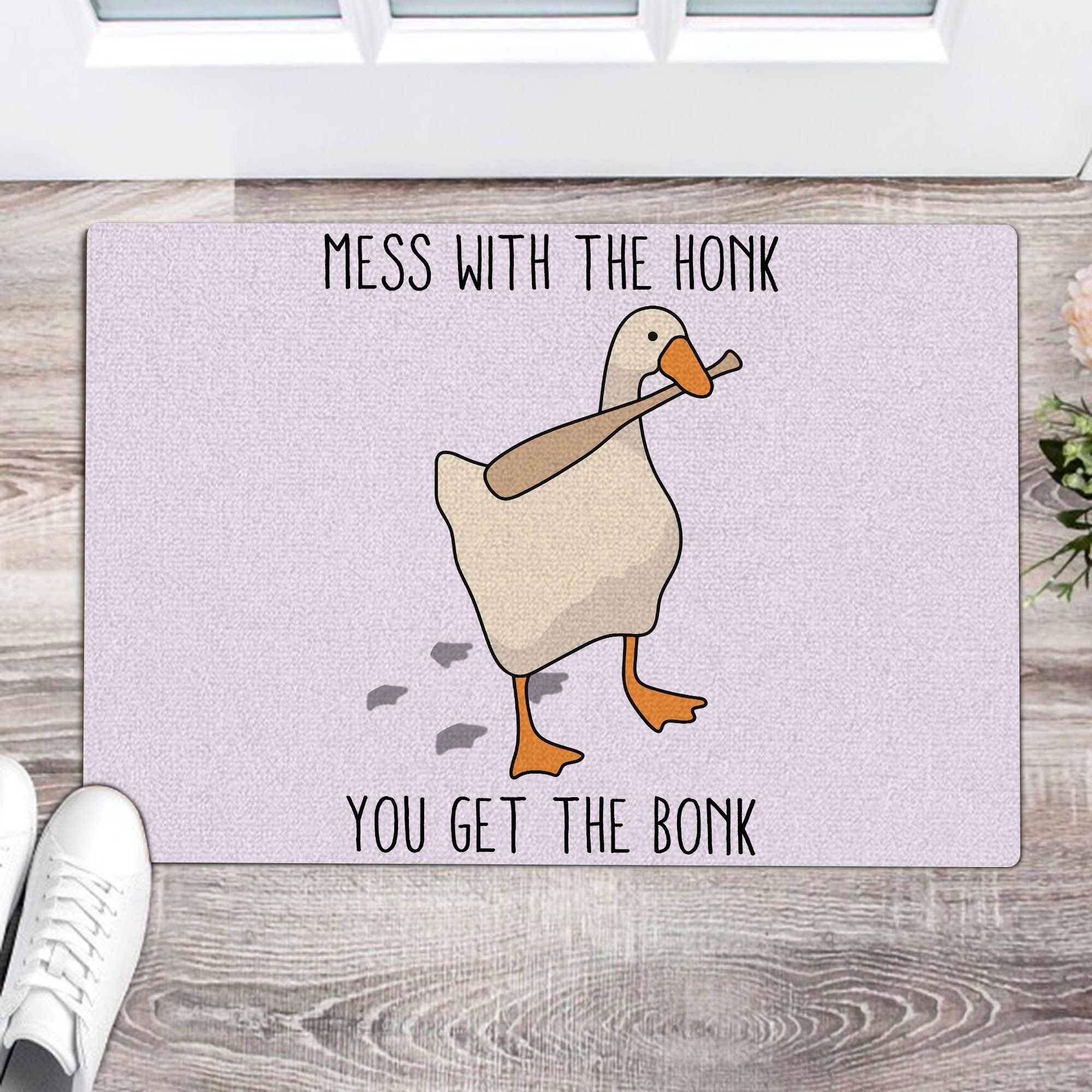 Mess With the Honk You Get the Bonk Polyester Doormat Funny - Etsy