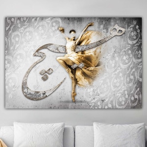 Persian Calligraphy Canvas Art: Rumi Poem, Iranian Gift