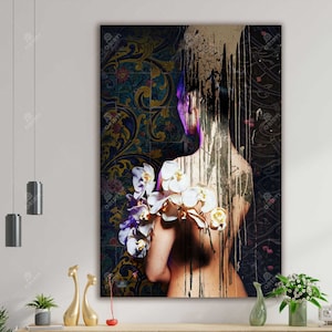 Reaching you - Persische Kalligraphie - Galerieleinwand - Wandkunst - Iranisches Geschenk - Hafis Zitate