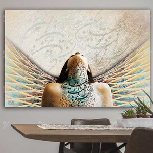 Persian Calligraphy Canvas Art: Saadi Quote, Traditional Gift