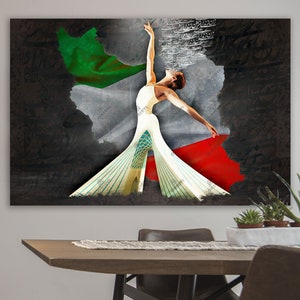Jin Jiyan Azadi Canvas Art: Persian Calligraphy, Women Life Freedom
