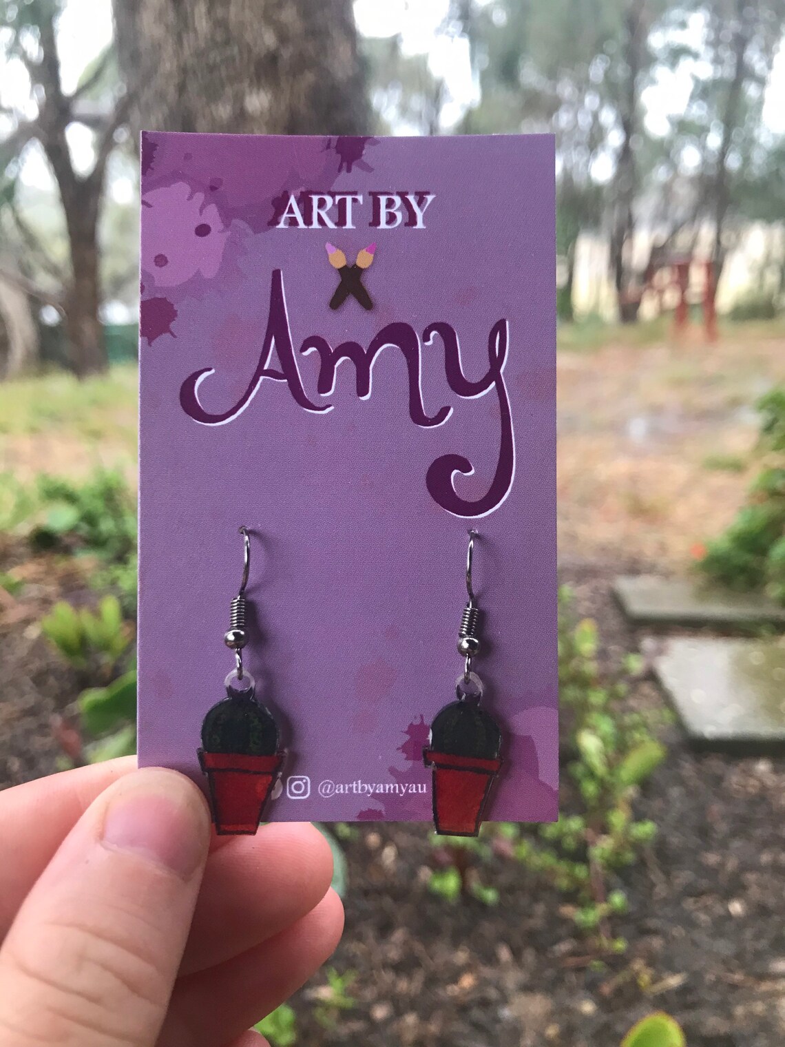 Shrink plastic handmade dangle earrings Etsy