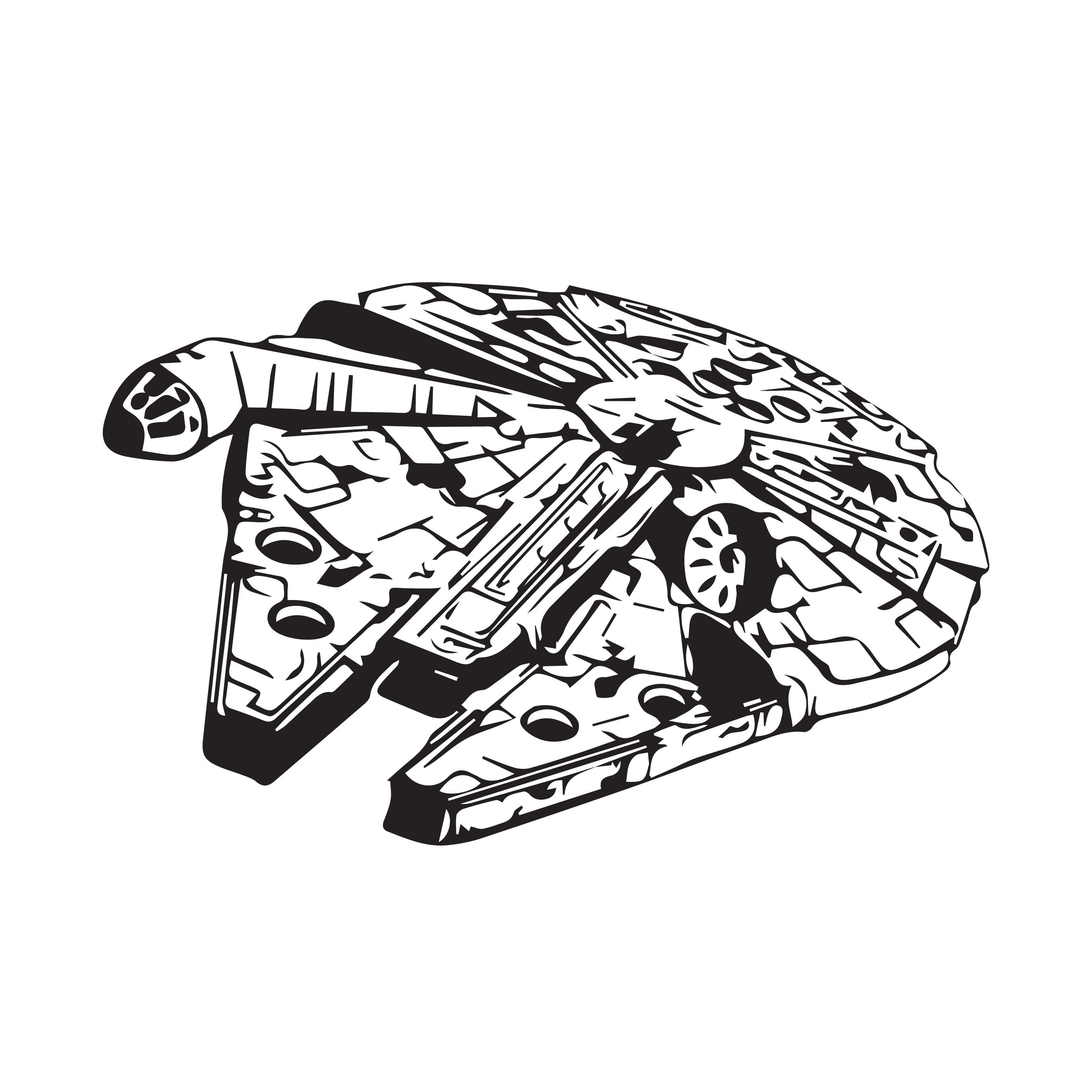 Star Wars Millennium Falcon Wall Decal Sticker Interior Design Etsy