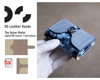 Leather Snap Wallet PDF Pattern: The Seiner Minimalist Cardholder (Digital Download)