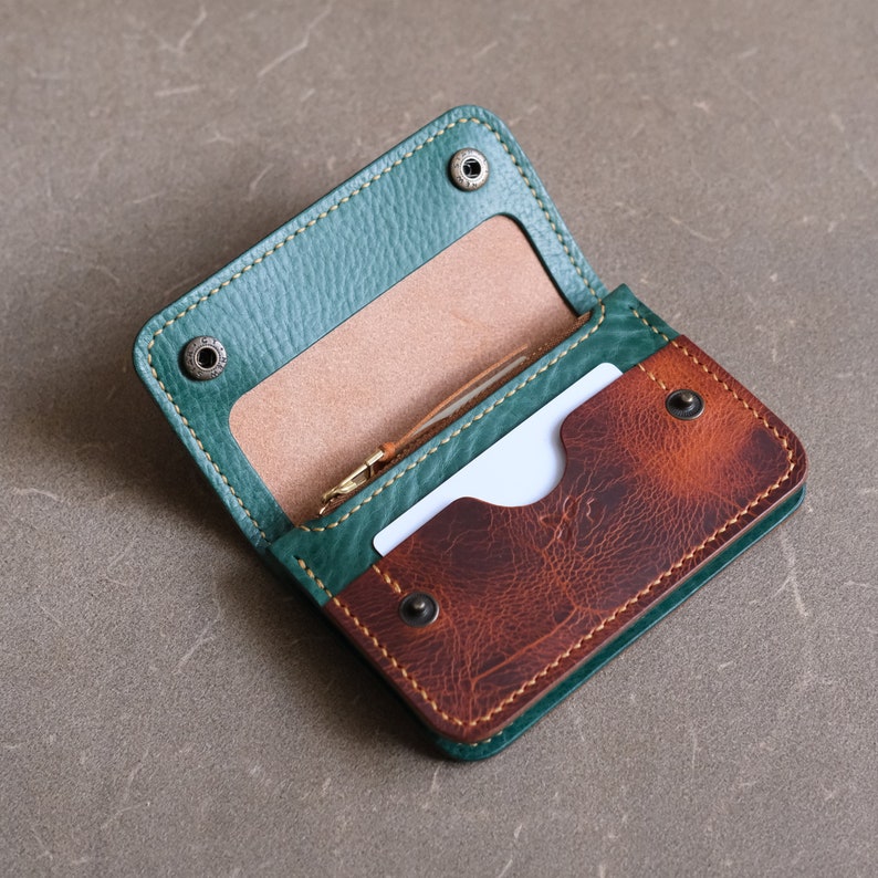 Trucker wallet PDF pattern, zipper wallet pattern, biker wallet template, trucker leather wallet pattern, leather pattern PDF, chain wallet pattern, cash, coins and cards leather wallet pattern, DS Leather Goods patterns