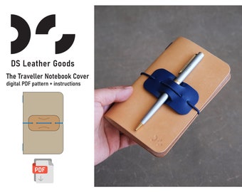 The Traveler Field Notes Notebook Cover PDF Pattern: Midori Style Journal Template