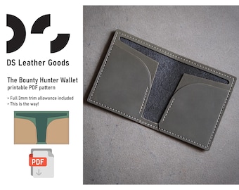 The Bounty Hunter Wallet PDF Leather Pattern: DIY Bifold Wallet Template