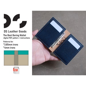 The Best Boring Wallet PDF Muster, Leder Brieftasche Muster, Kartenhalter Vorlage PDF, kompaktes Bifold Portemonnaie Muster, Leder Muster PDF