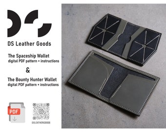 Leather Wallet PDF Pattern Bundle: Bifold Cardholder Template (A4/Letter Sizes)