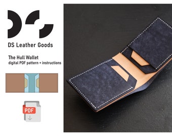 Slim Leather Bifold Wallet PDF Pattern: The Hull Wallet DIY Template