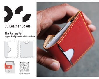 The Raft Wallet PDF Leather Pattern: Beginner DIY Cardholder
