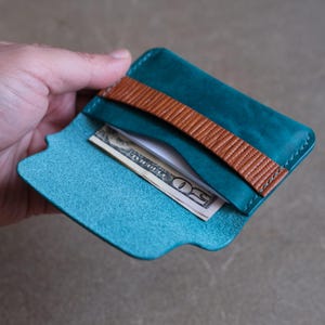 The Rudder Wallet Leather Pattern PDF: Compact Cardholder, Coin Wallet, Double version included image 2