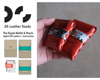 The Kayak Stitch-less Leather Wallet & Pouch Pattern (PDF)