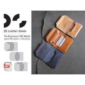 The Buccaneer EDC Leder Brieftasche PDF Muster, zweifache Brieftasche Muster, kompakte Brieftasche Muster, edc Brieftasche Muster, Leder Muster pdf