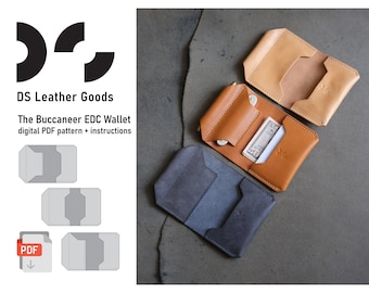 The Buccaneer EDC Leather Wallet PDF Pattern, Bifold Design