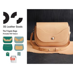 The Frigate Bag PDF pattern, cross-body bag pattern, saddle bag pattern, leather bag pattern, bag to sew, leather pattern PDF, DIY purse