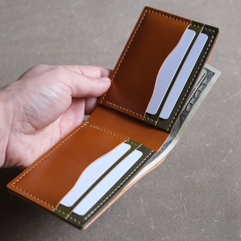 The Admiral Wallets modular pdf pattern, bifold wallet pattern, leather wallet pattern, billfold wallet template, leather pattern pdf, cardholder pattern, DS Leather Goods