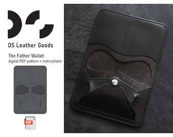 The Father Leather Passport Cover PDF Pattern: Travel Wallet for a passport, cash, coins and cards