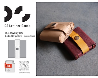 Leather Box PDF Pattern: Matchbox Style Case for jewelry, coins, other valuables or tampons