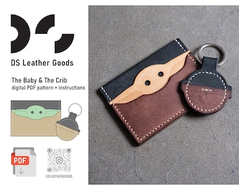 Leather Wallet & Keyring PDF Pattern: Cardholder Template (Digital Download)
