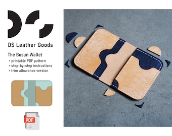 The Bosun Wallet PDF Pattern: Leather Cardholder Template (Digital Download)