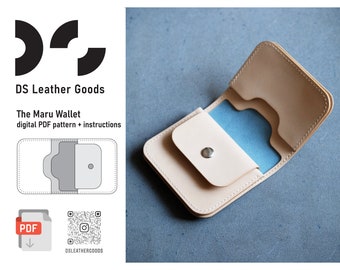 The Maru Wallet pattern pdf, wallet template, leather wallet pattern, leather pattern pdf, midwallet pdf, japanese wallet pdf, wallet pdf