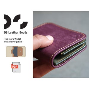 The Maru Portemonnaie Muster pdf, Brieftasche pdf, Vorlage für Geldbörse, Leder Geldbörse pdf, Schnittmuster pdf, midwallet pdf, japanische Geldbörse pdf, Brieftasche pdf