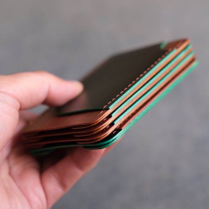 The Tinclad Wallet pattern pdf, wallet pdf template, leather wallet pattern, cardholder pdf pattern, compact wallet pattern, card holder pdf, free wallet pattern, leather bag pattern, tote bag pattern, DS Leather Goods, slim wallet PDF, DIY wallet