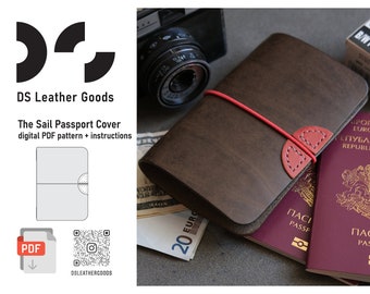 The Sail Passport Cover PDF Pattern: Leather Template