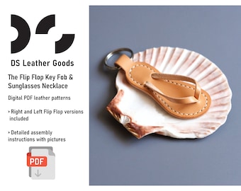 Leather Flip Flop Key Fob & Sunglasses Necklace PDF Pattern