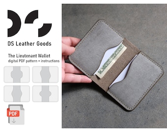 Leather Card Wallet PDF Pattern: The Lieutenant Wallet