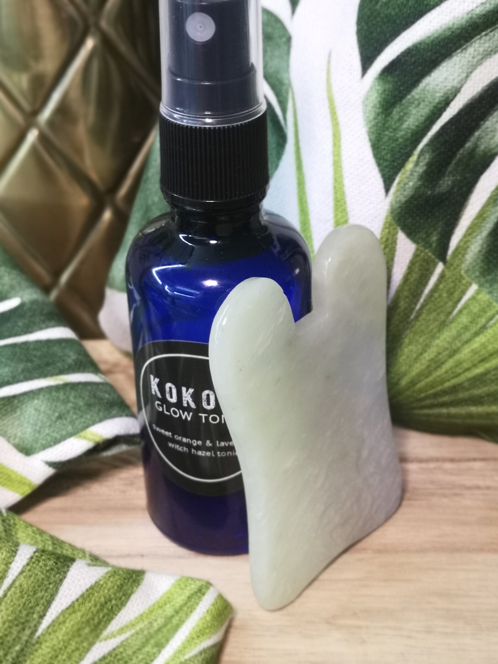 Gua Sha Facial Kit Gift Set Jade Gua Sha Stone Apricot Etsy