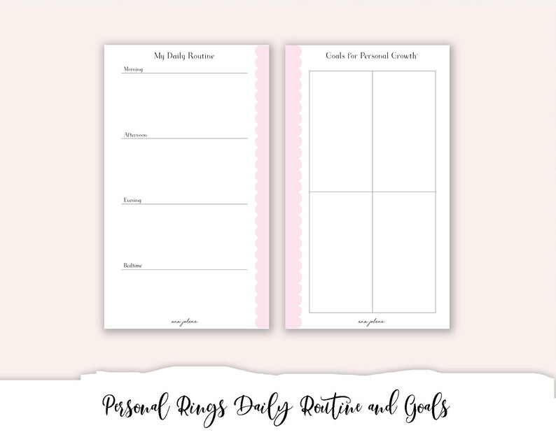 Personal Rings Daily Routine Printable, Morning Routine, Evening ...