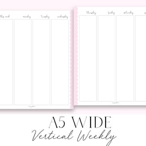 A5 Wide Vertical Weekly