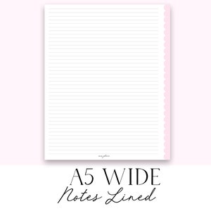 A5 Wide Notes Lined